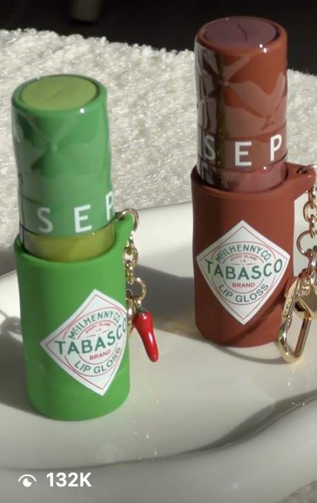 Sephora x Tabasco lip gloss UGC video — 132K views