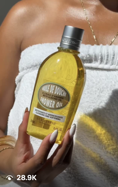 L'Occitane shower gel UGC video — 28.9K views
